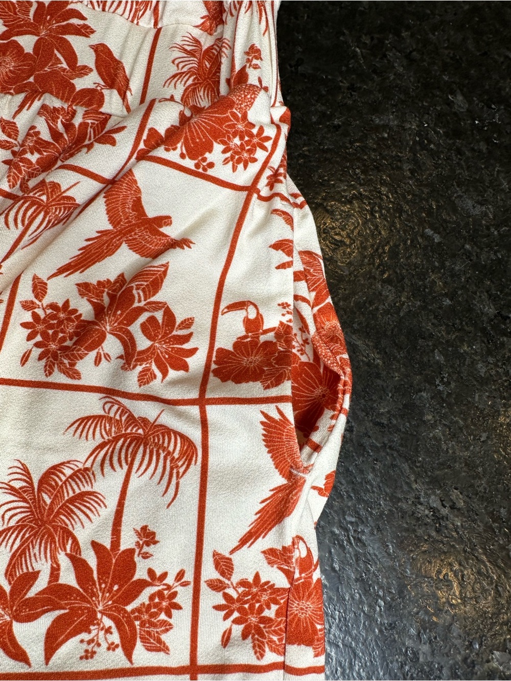 NWOT Farm Rio x Anthropologie Tropical Off Shoulder Romper XS Pocket Puff Sleeve - Picture 10 of 13